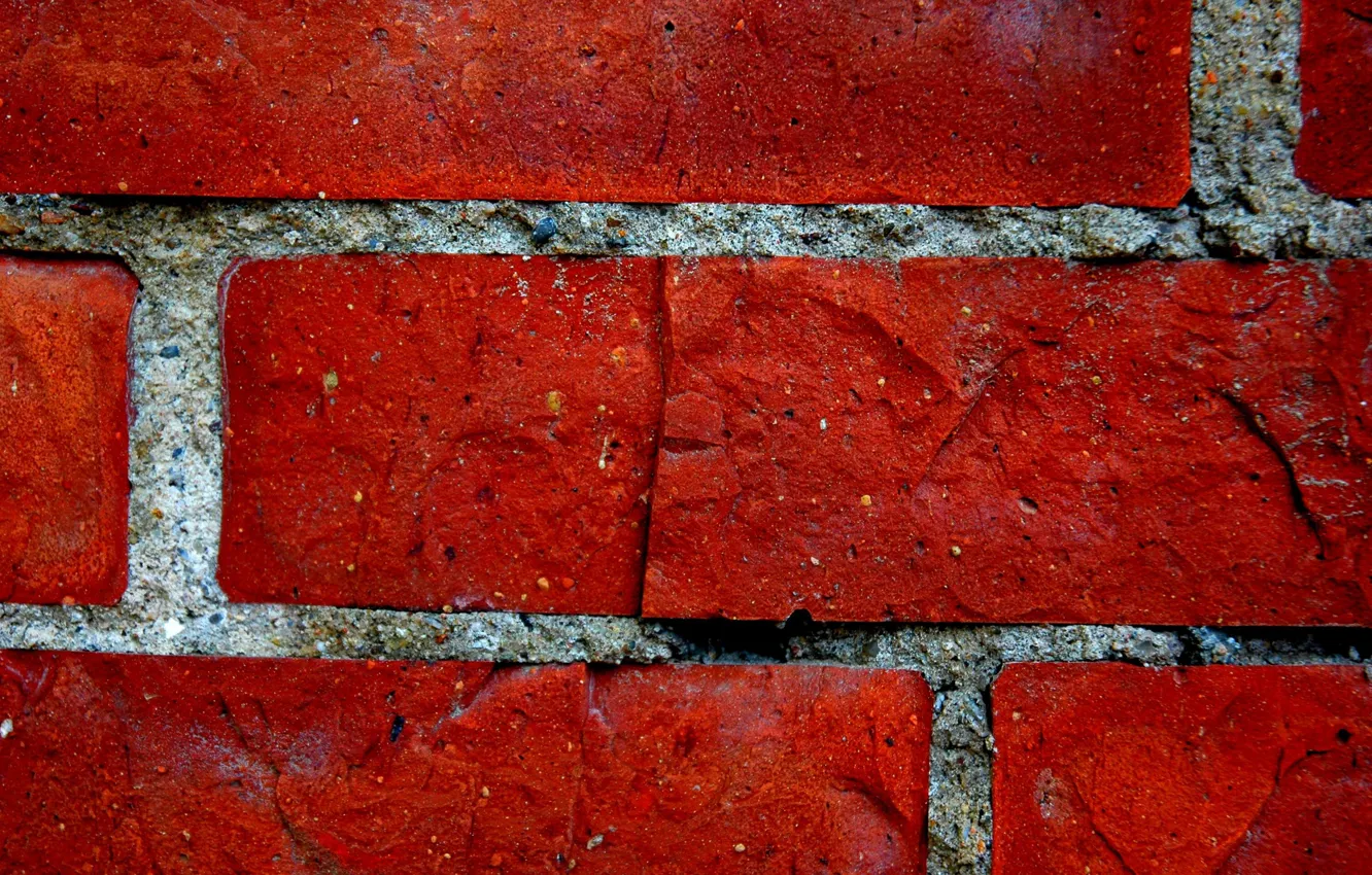 Photo wallpaper red, wall, brick