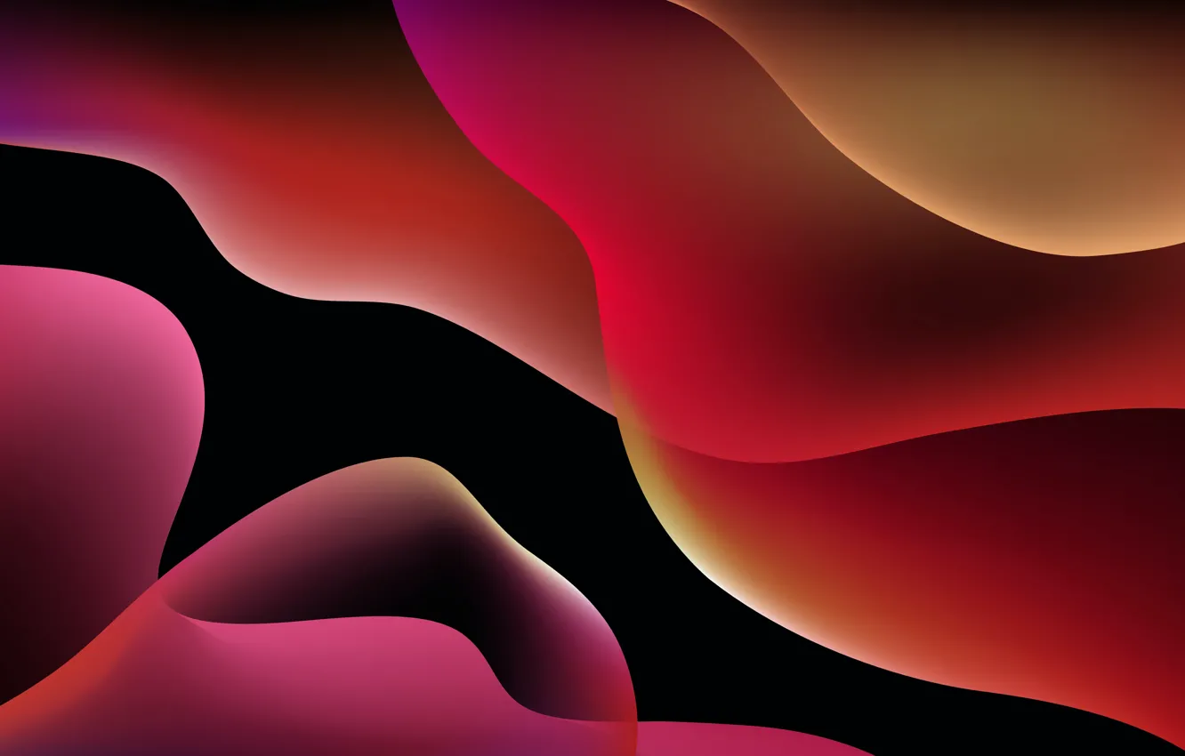 Photo wallpaper red, Illustration, richard horvath, sylk