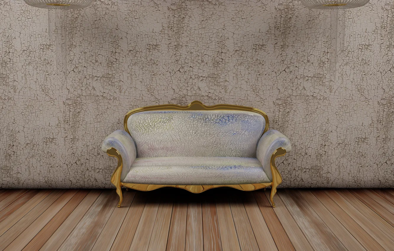 Photo wallpaper leather, floor, Armchair
