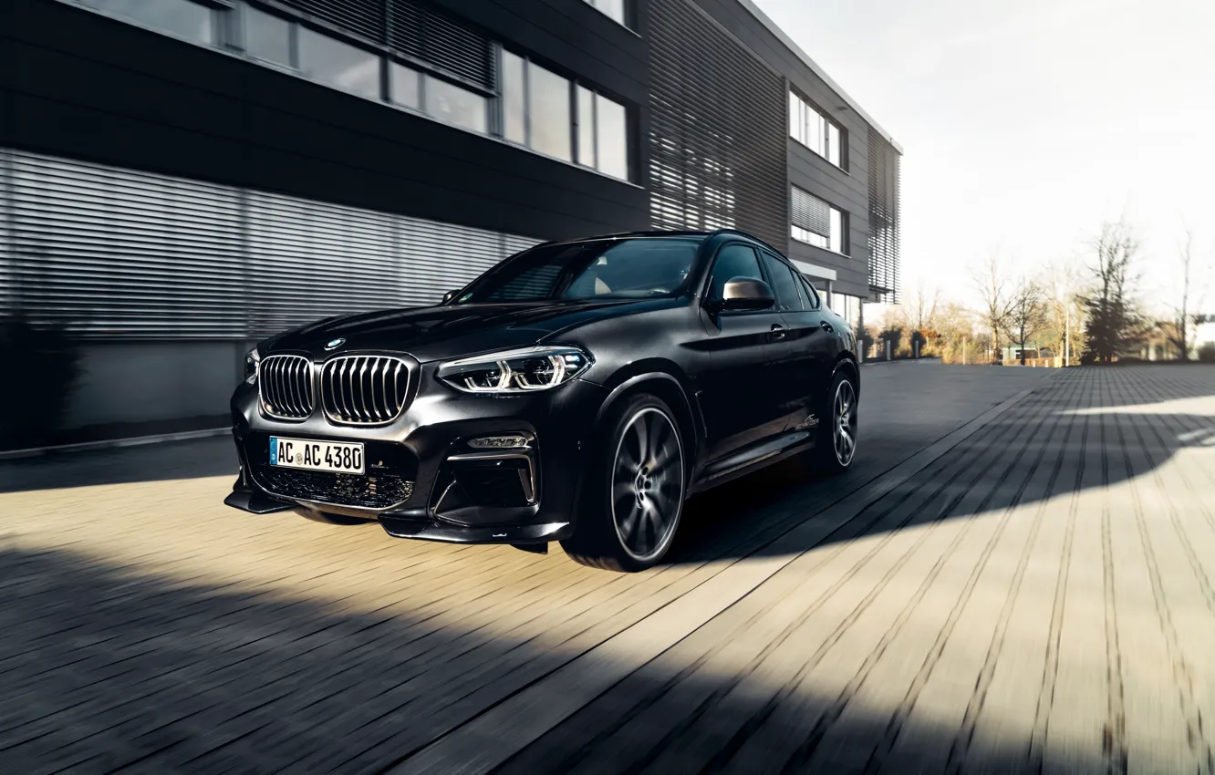 Photo wallpaper machine, movement, lights, BMW, drives, crossover, AC Schnitzer, BMW X4