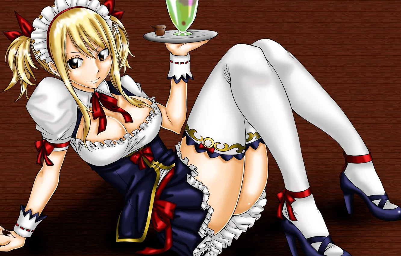 Photo wallpaper girl, the waitress, the maid, Fairy Tail, Lucy, Fairy Tail, Lucy Heartfilia