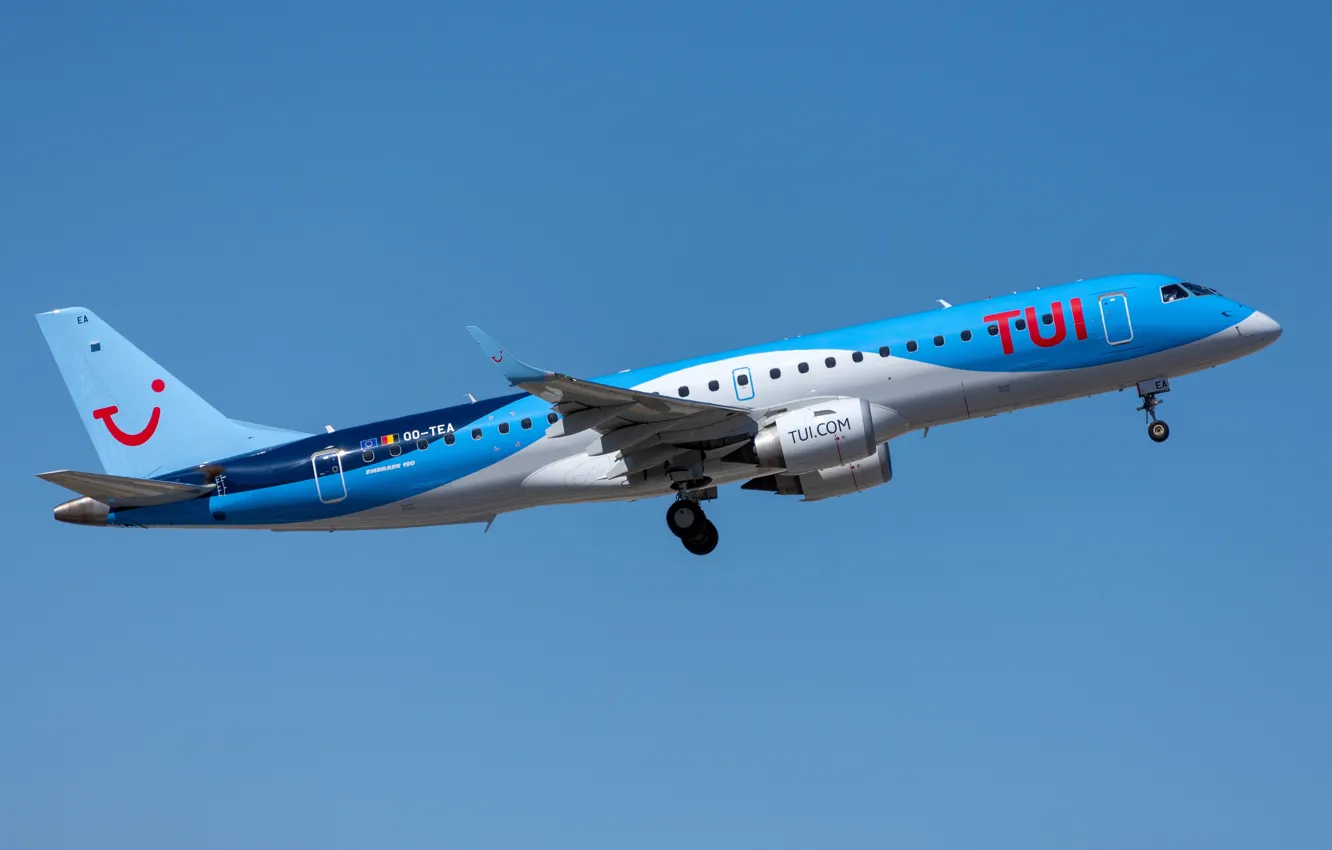 Photo wallpaper liner, Embraer, ERJ-190, Airlines Belgium