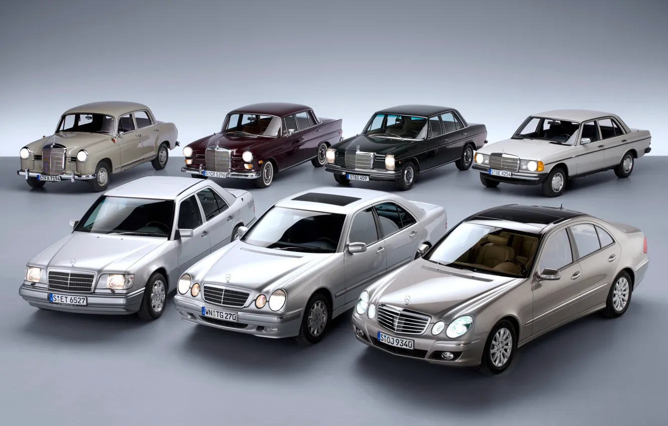 Photo wallpaper Mercedes-Benz, Mercedes, E-class, E-Class, W211, W123, E-class, W210