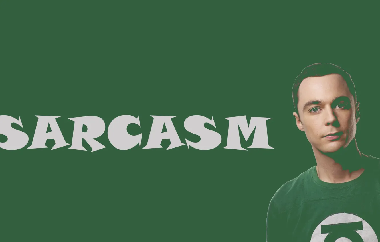Photo wallpaper green, dark green, green, sarcasm, Sheldon, The Big BANG Theory