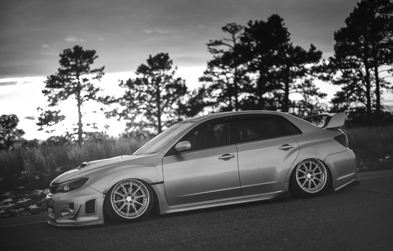 Photo wallpaper Subaru, Impreza, WRX, STI, low, stance, JDM, BellyScrapers
