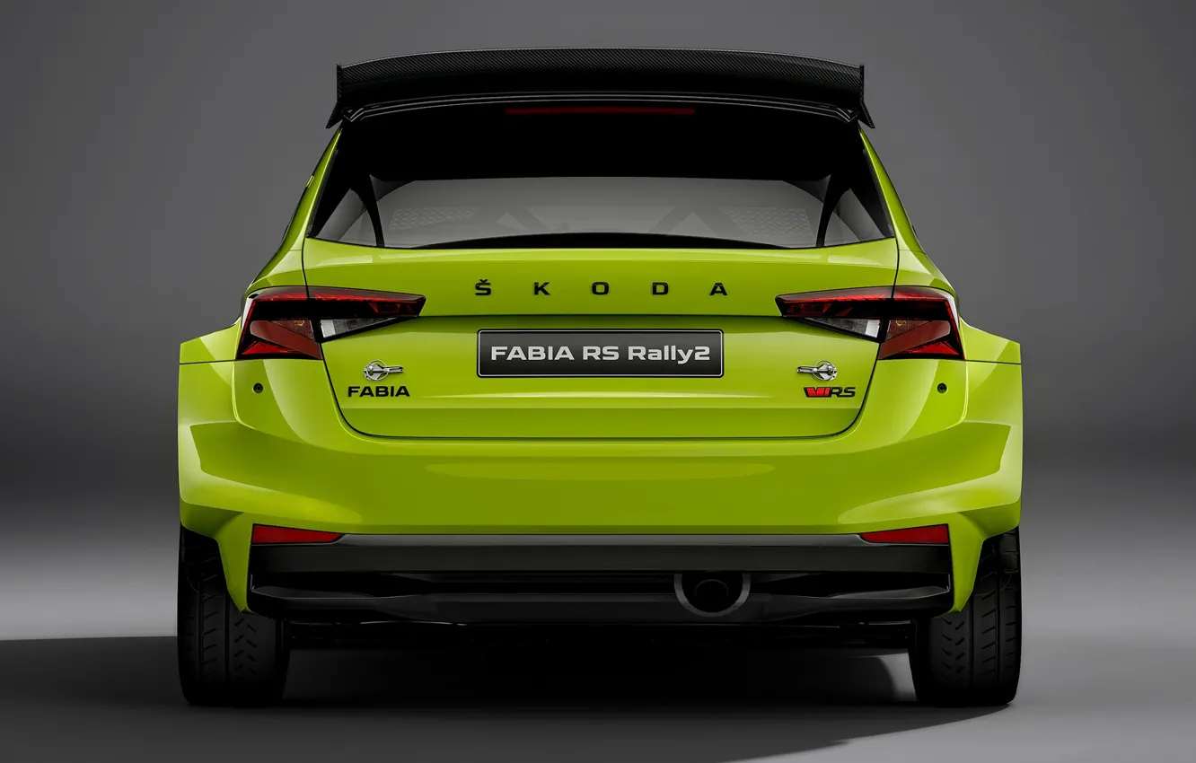 Photo wallpaper rear view, Skoda, 2022, Rally2, Fabia RS