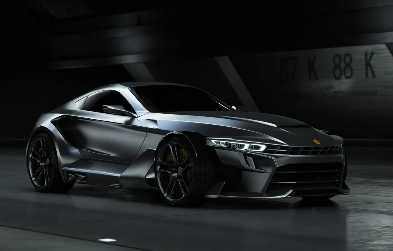 Photo wallpaper Concept, black, lights, car, drives, Aspid, GT21