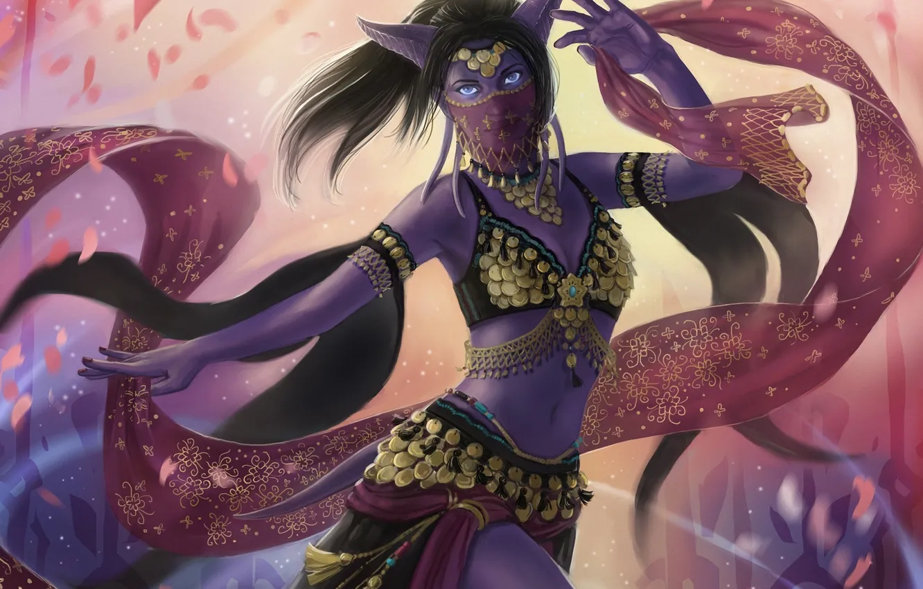Photo wallpaper girl, decoration, dance, art, World of Warcraft, wow, Mohaani