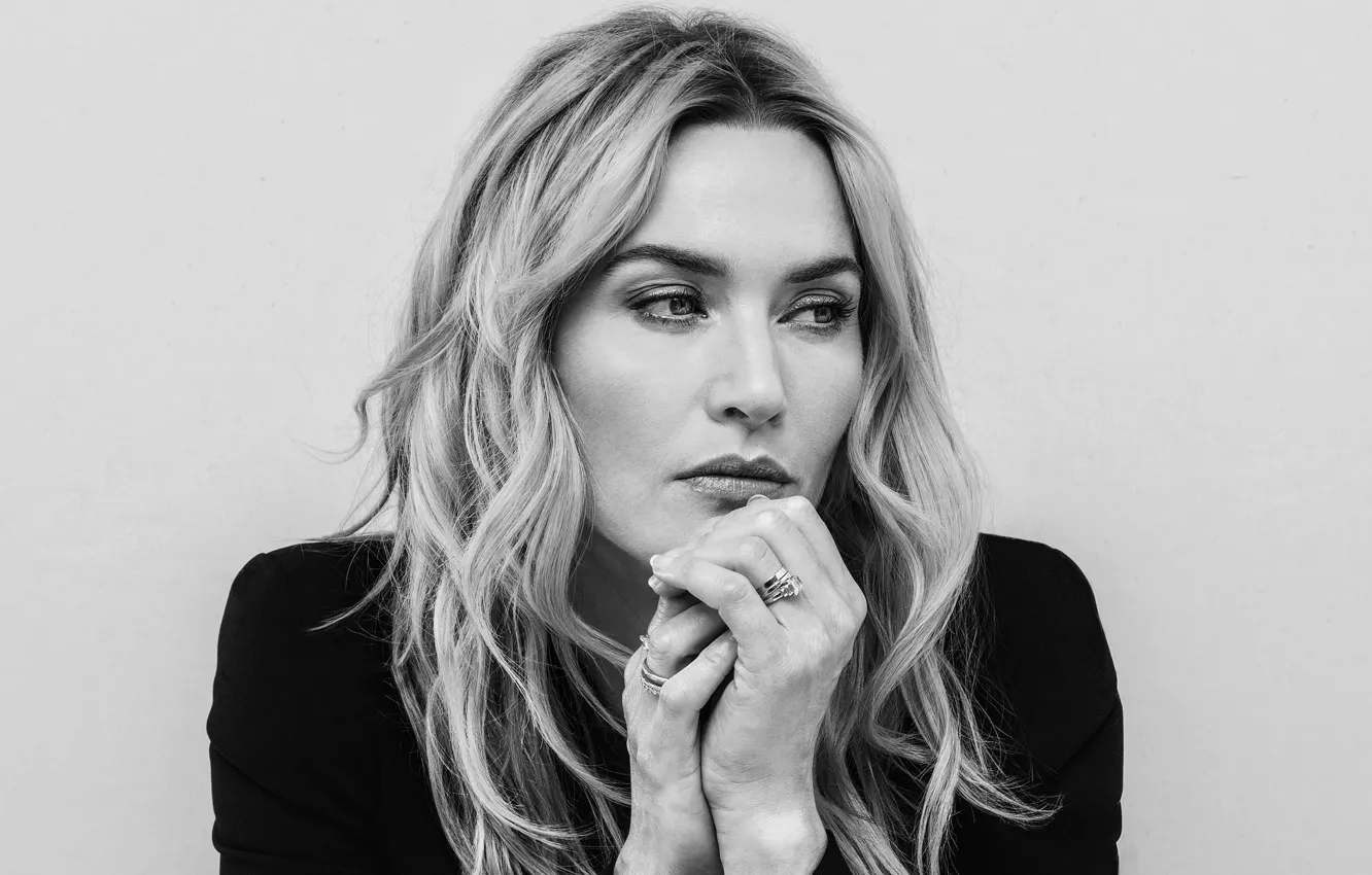 Photo wallpaper portrait, actress, blonde, black and white, Kate Winslet, Kate Winslet, variety, Amanda Demme