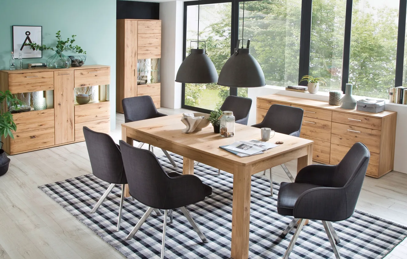 Photo wallpaper design, style, room, interior, dining room
