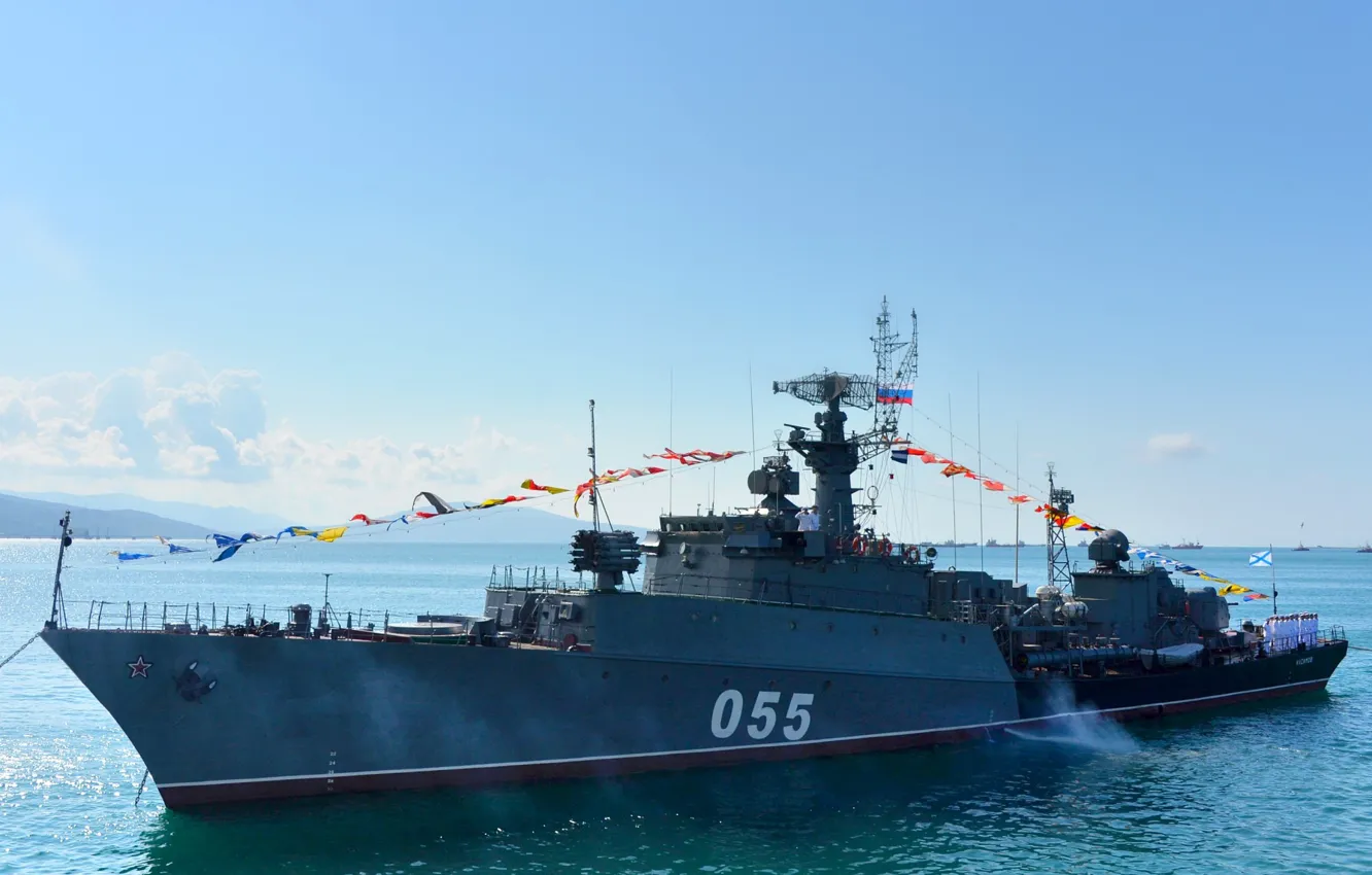 Photo wallpaper ship, anti-submarine, small, Novorossiysk, Kasimov, project 1124-m