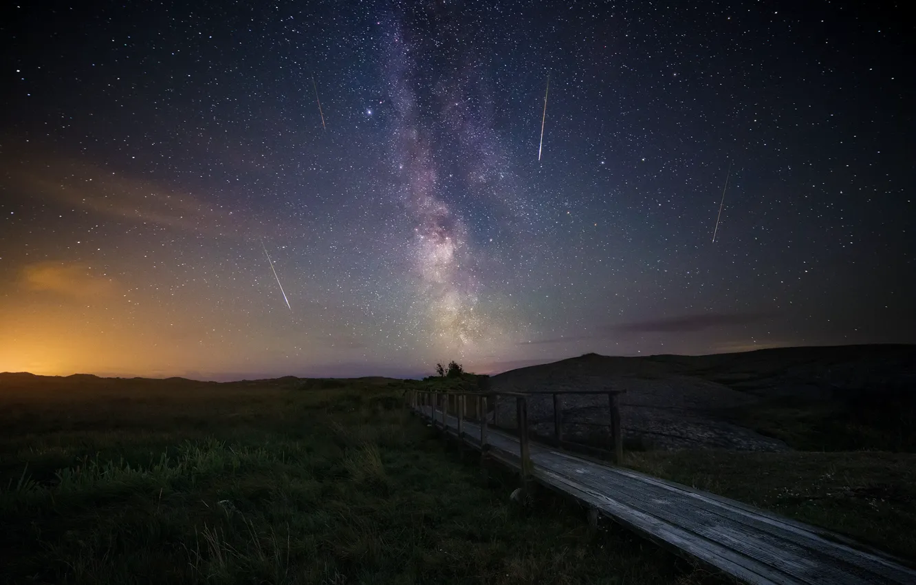 Photo wallpaper the sky, stars, the Perseids