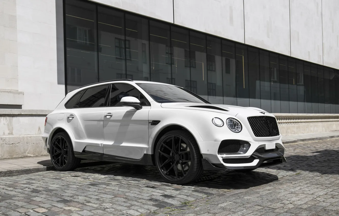 Photo wallpaper Bentley, white, ONYX Concept, Bentayga GTX