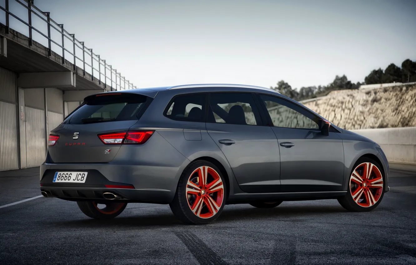 Photo wallpaper asphalt, universal, Seat, 2015, Leon Cupra ST