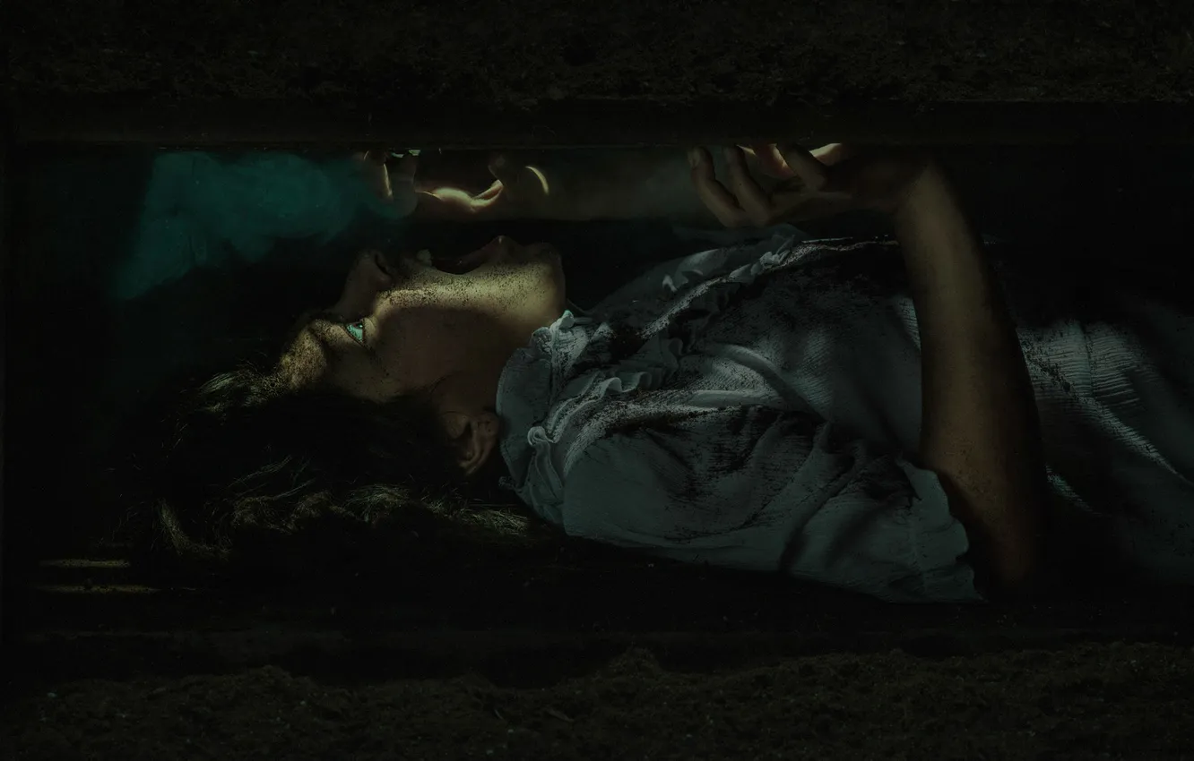 Photo wallpaper people, horror, box, underground, Buried