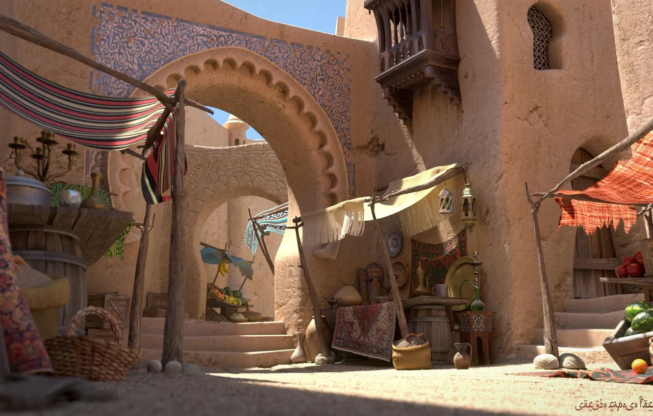 Photo wallpaper wall, arch, ornament, trade, Bazaar