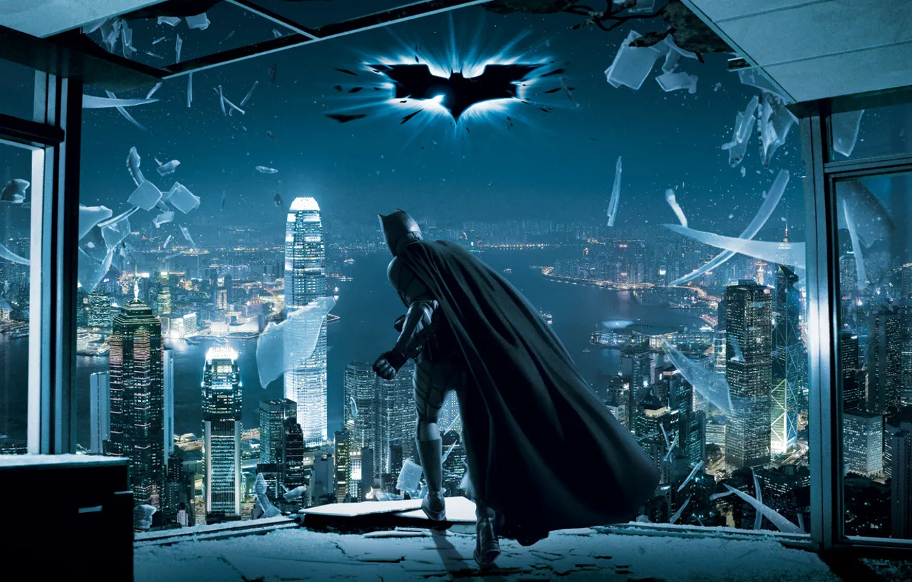 Photo wallpaper fragments, the city, Batman