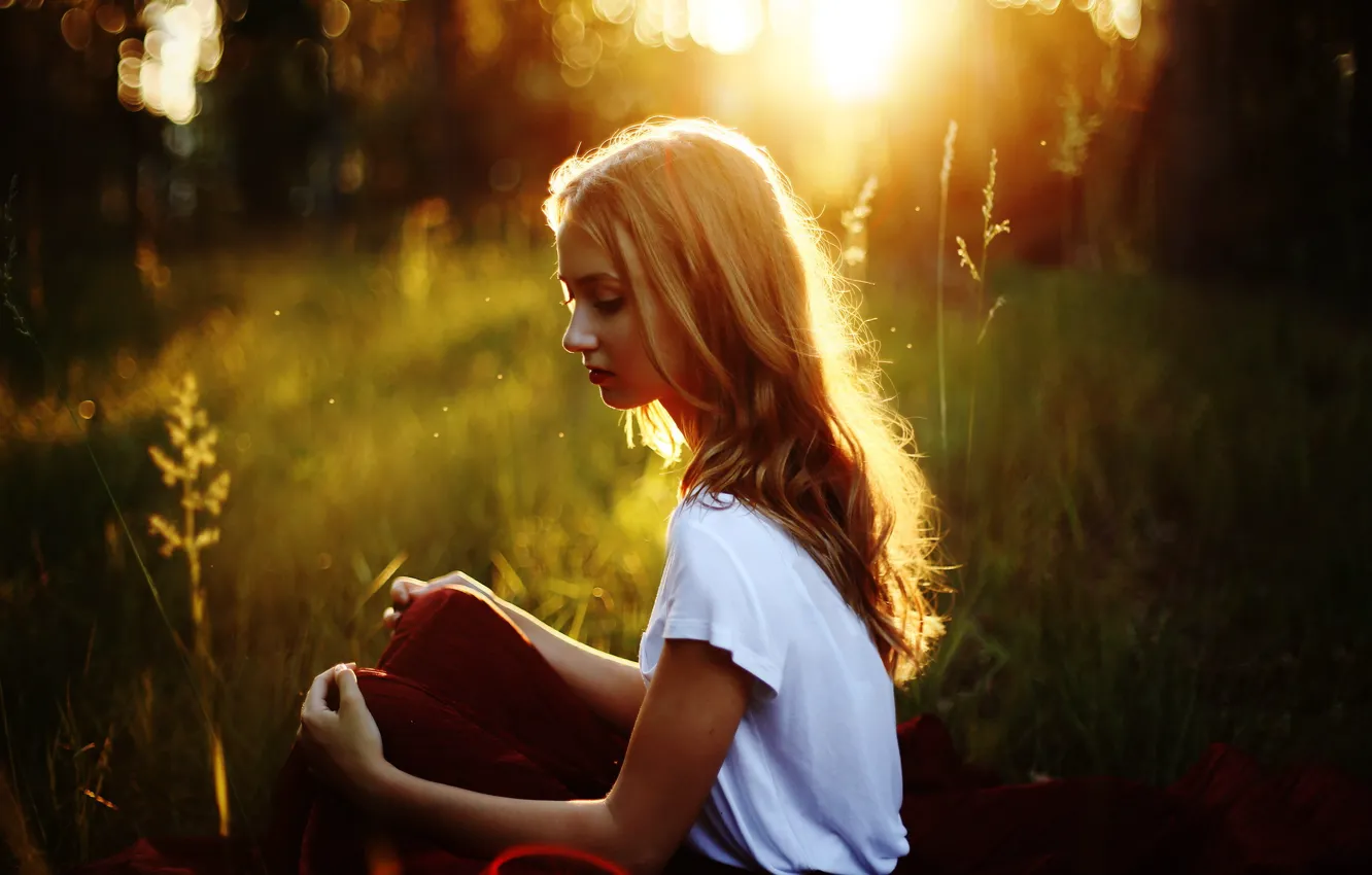 Photo wallpaper summer, girl, light