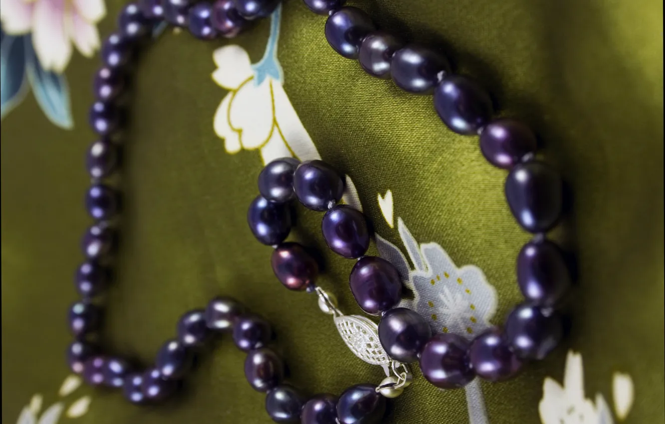 Photo wallpaper Beads, Purple, Purple, Fesh wearls, Freshwater pearls