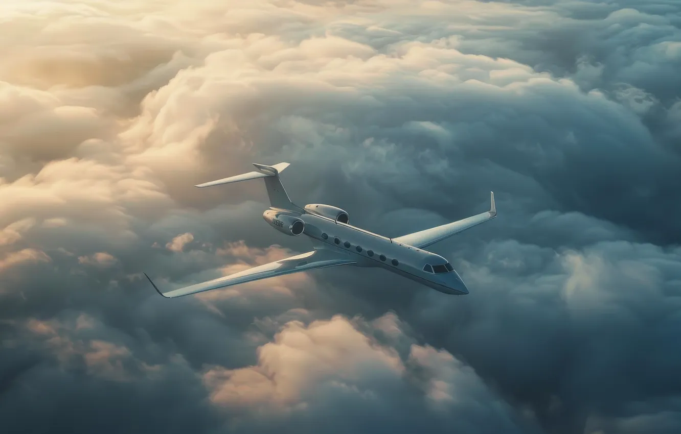 Photo wallpaper flight, aviation, technique, the plane, AI art, neural network