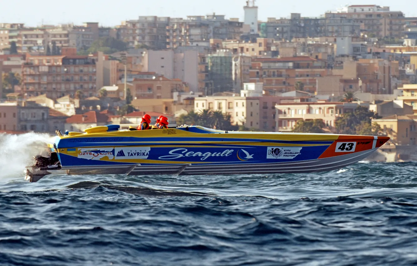 Photo wallpaper race, boat, speed