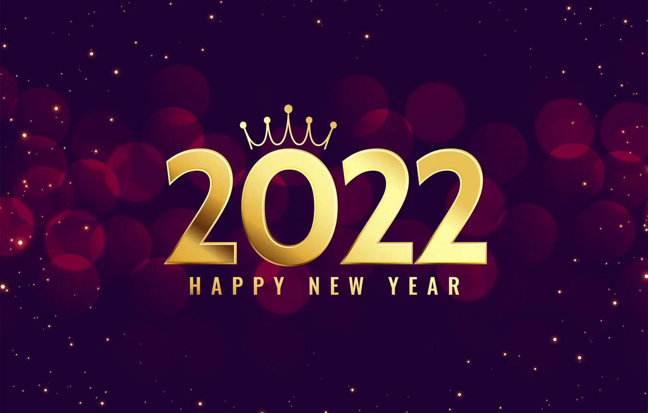 Photo wallpaper background, gold, figures, New year, golden, new year, happy, purple