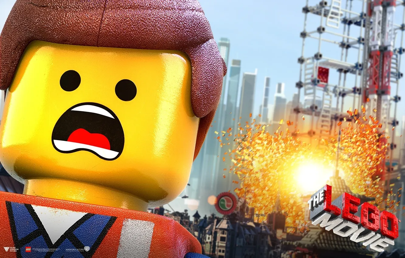 Photo wallpaper the explosion, LEGO, Lego, lego movie, LEGO. the film