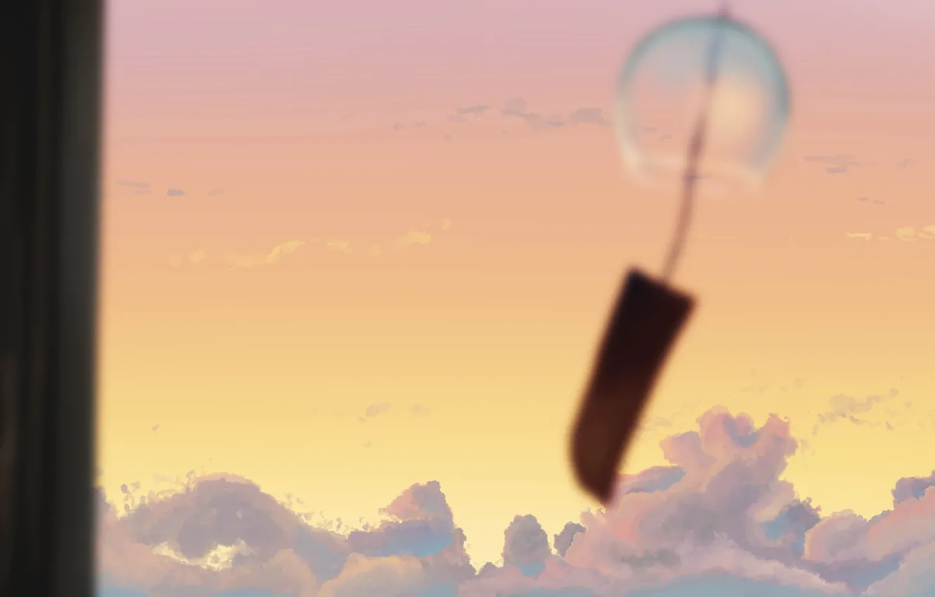 Photo wallpaper the sky, window, bell wind, by Banishment