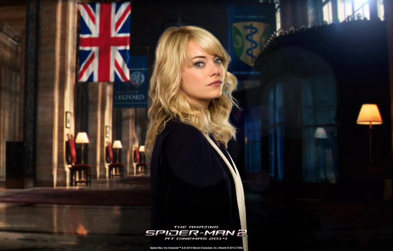 Photo wallpaper Emma Stone, Emma Stone, Gwen Stacy, The Amazing Spider-Man 2, New Spiderman: High voltage