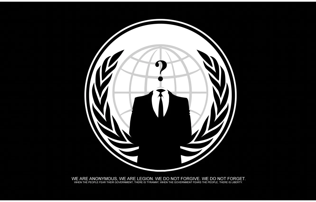 Photo wallpaper logo, group, logo, anonymous, hack