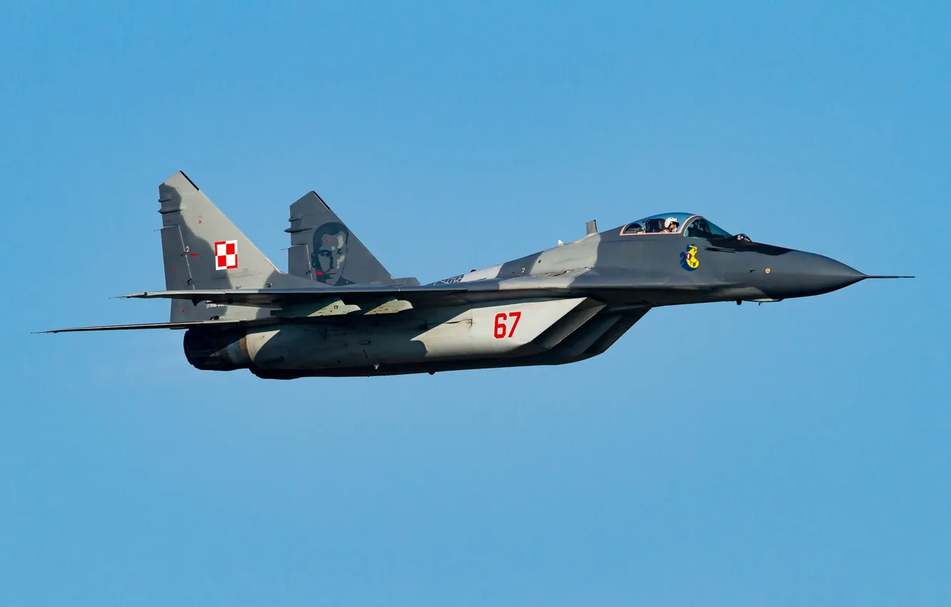 Photo wallpaper Polish air force, multi-role fighter, MiG-29M