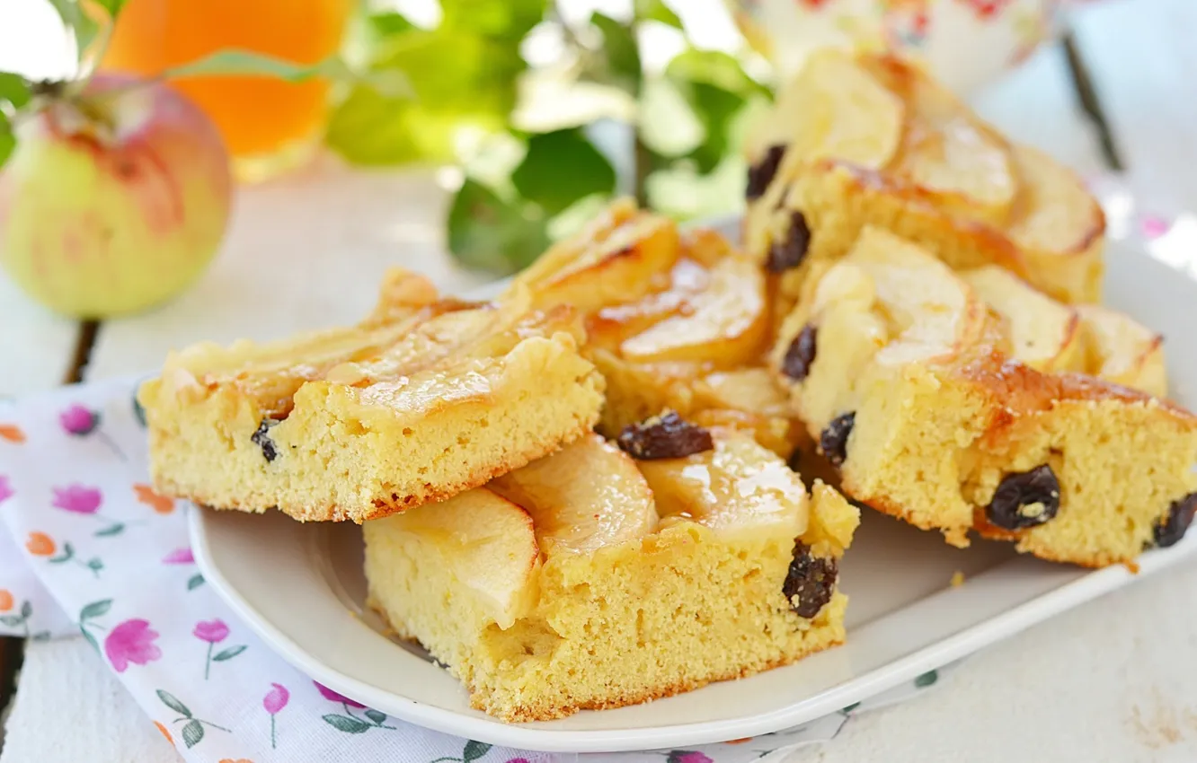 Photo wallpaper apples, pie, cakes, Charlotte