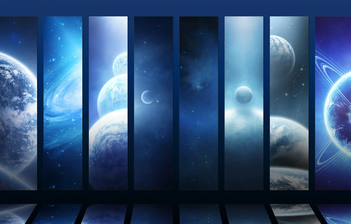 Photo wallpaper stars, planet, stars, galaxy, planets, galaxies, the vastness of the universe