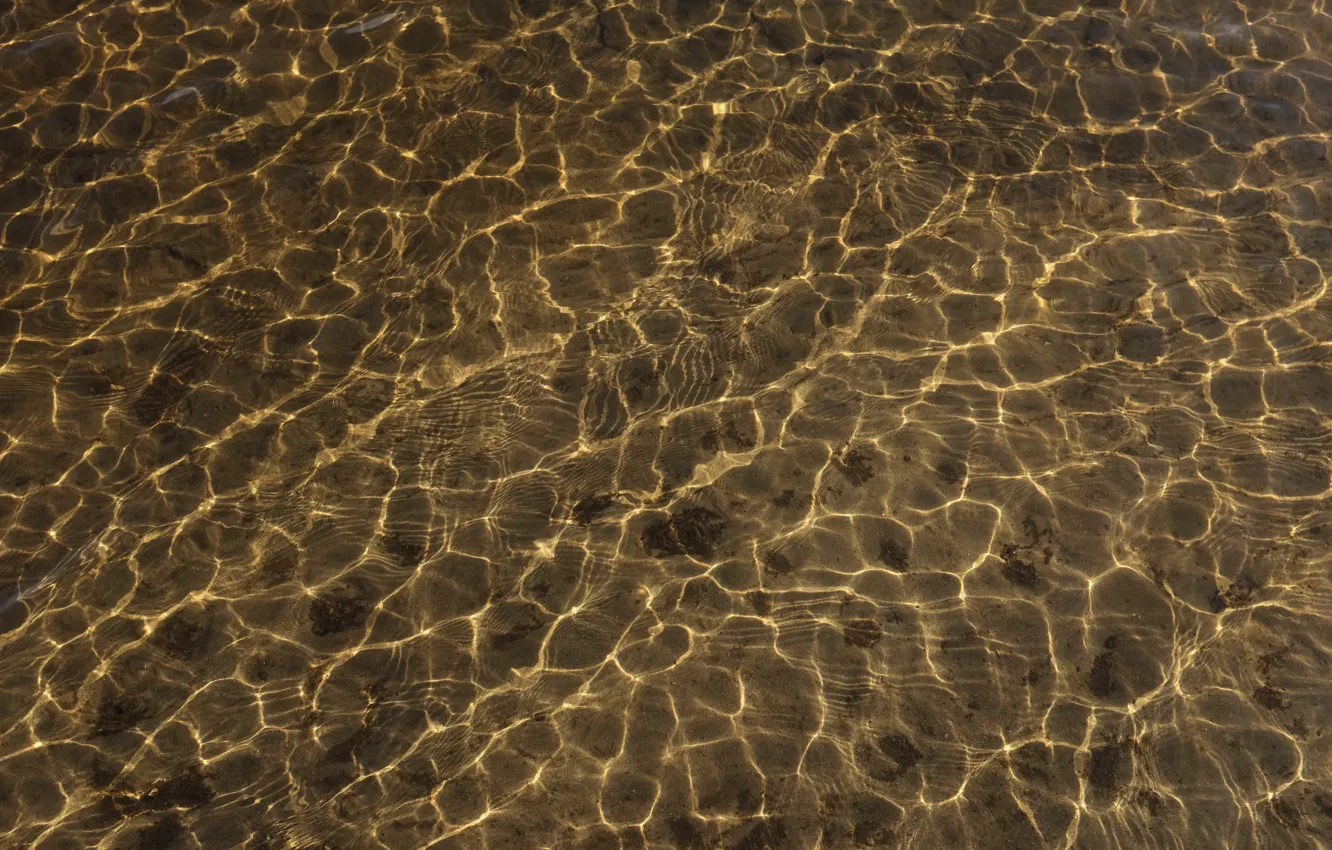 Photo wallpaper water, ruffle, chiaroscuro, brown