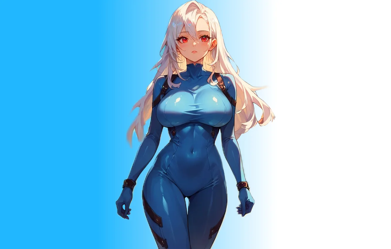 Photo wallpaper girl, hot, sexy, boobs, anime, pretty, blonde, breasts