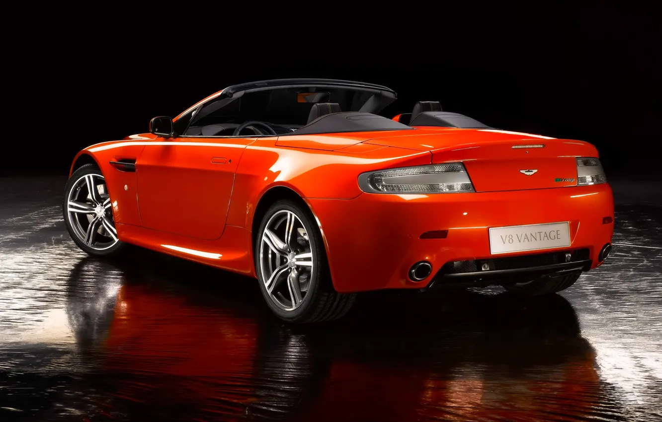 Photo wallpaper Aston Martin, Auto, Convertible, Orange, vantage, Aston Martin, N400