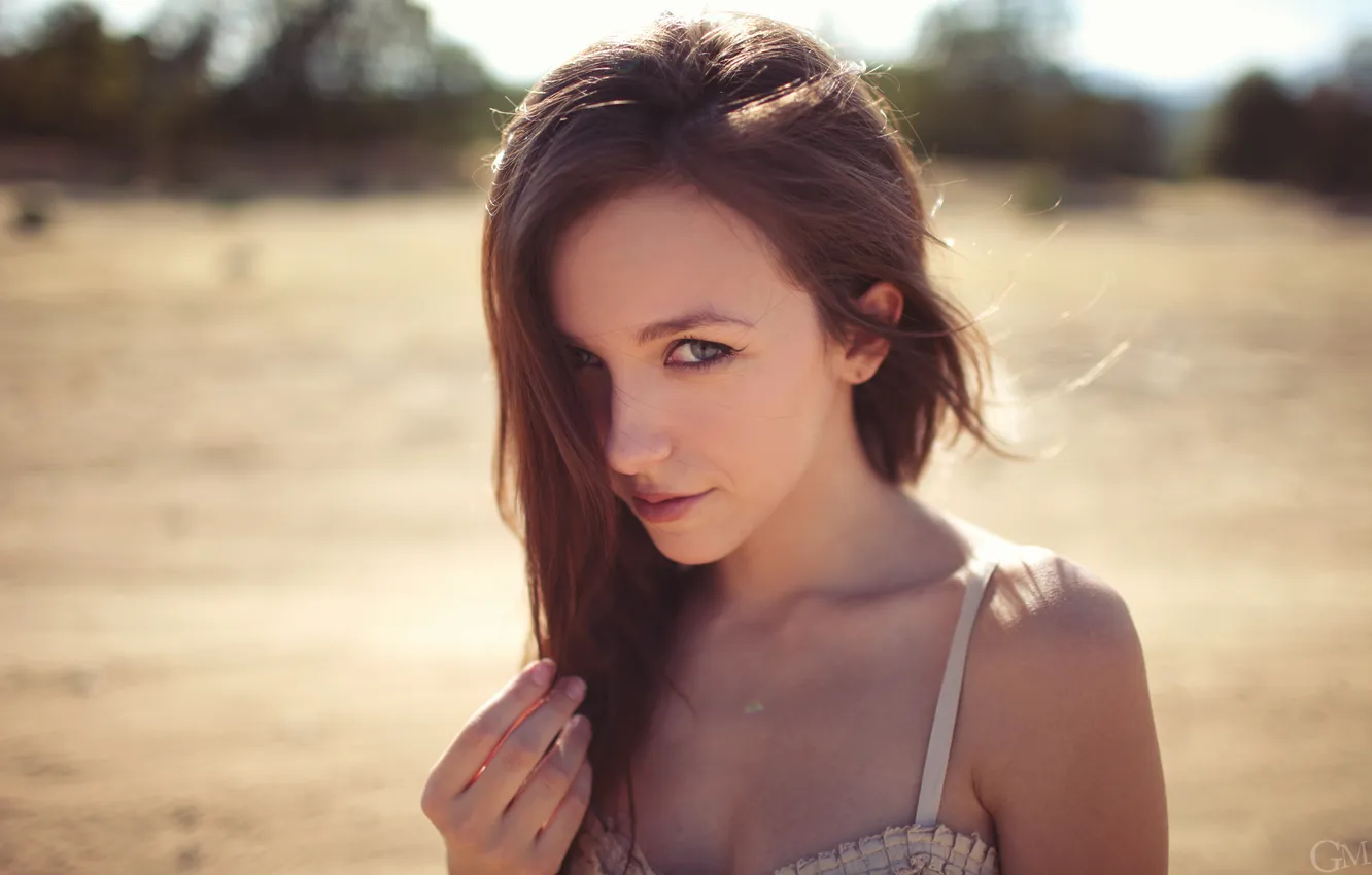 Photo wallpaper look, girl, portrait