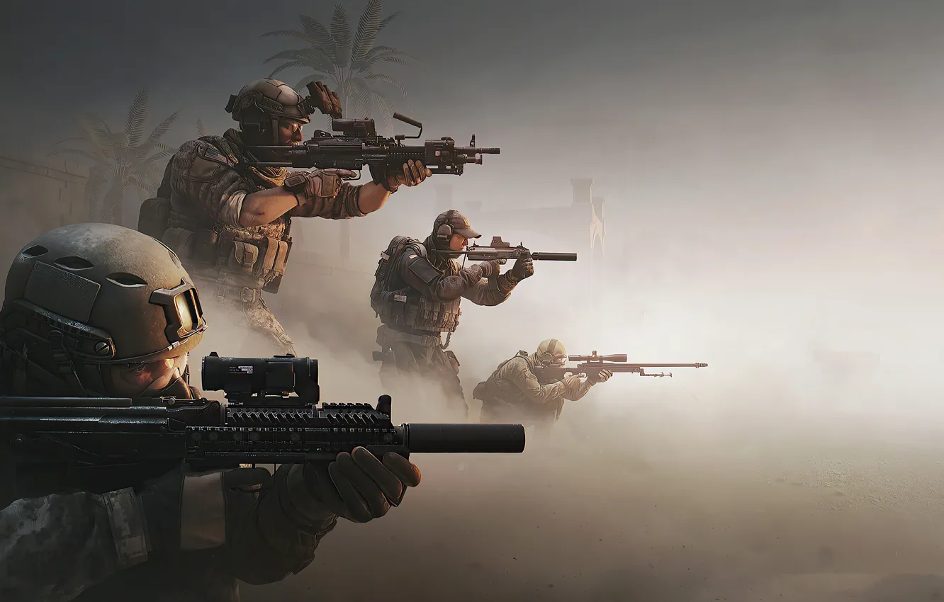 Photo wallpaper battlefield, gun, game, soldier, weapon, war, man, saw