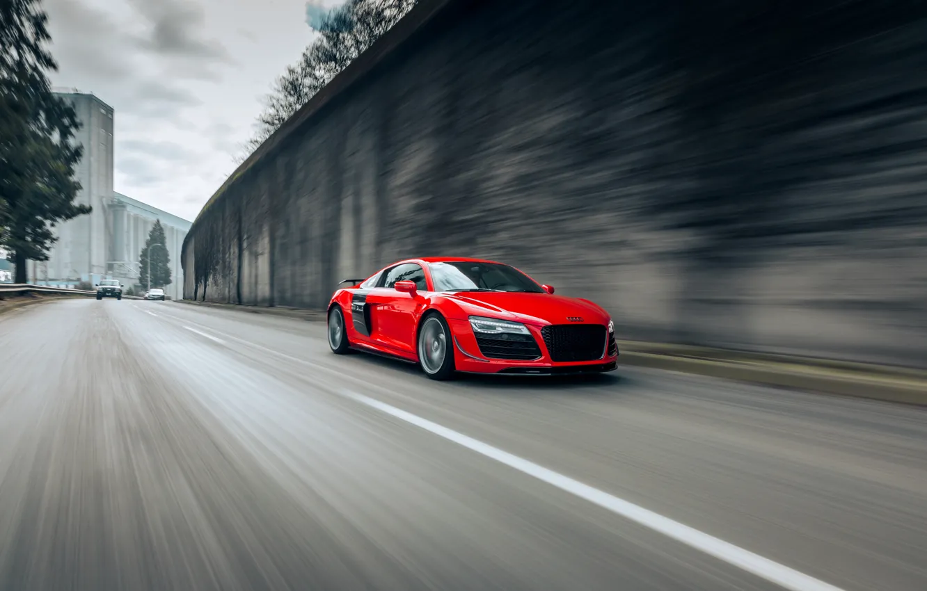 Photo wallpaper car, audi, audi r8, street