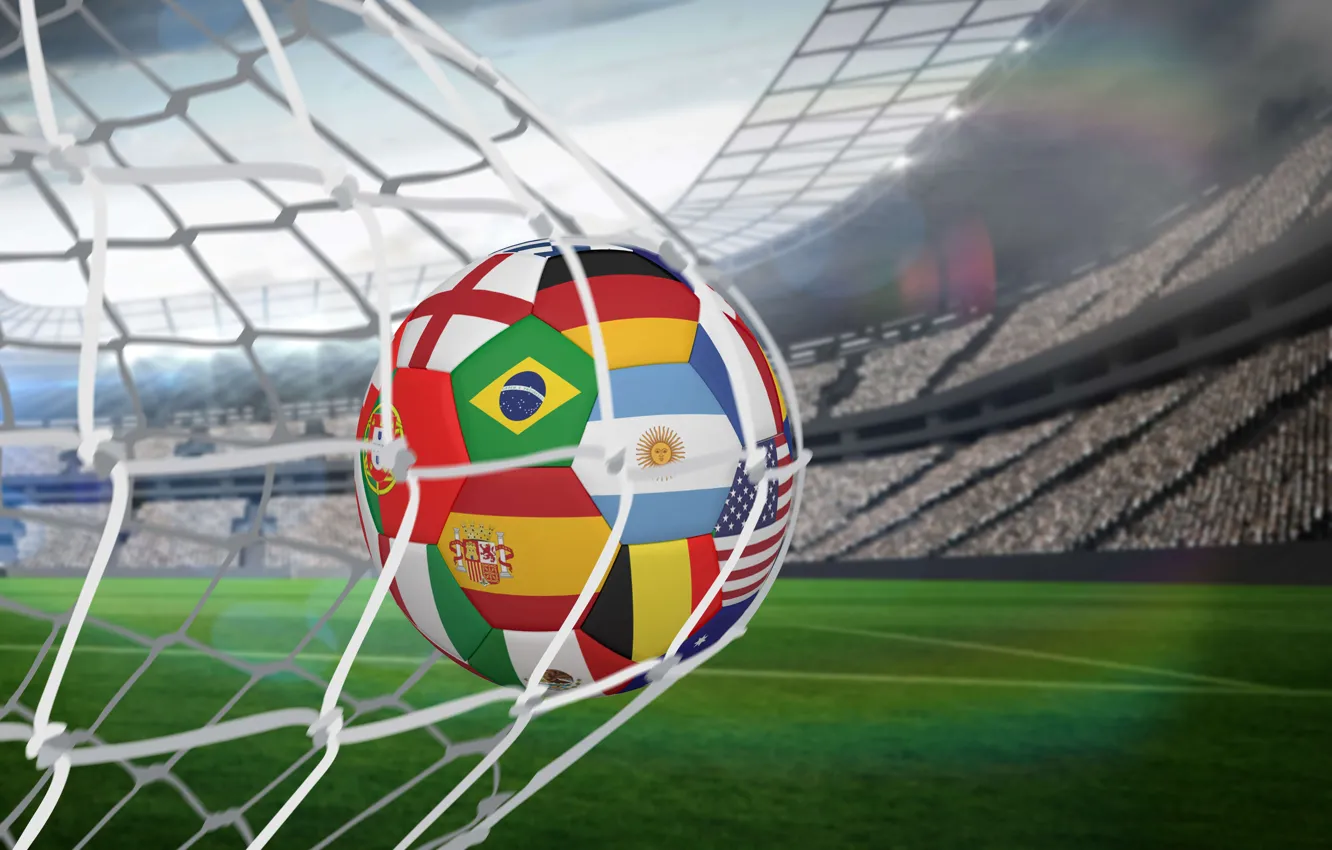Photo wallpaper The ball, Mesh, Football, Qatar, Qatar, FIFA World Cup, The world Cup, 2022