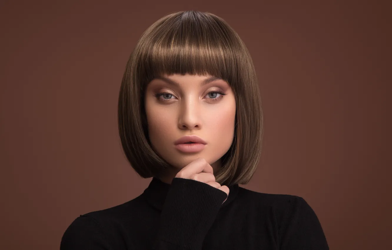 Photo wallpaper girl, model, face, cute, makeup, hairstyle