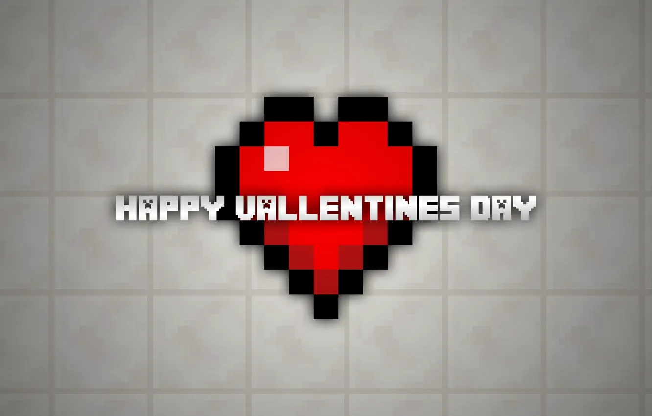 Photo wallpaper minecraft, Happy, valentin