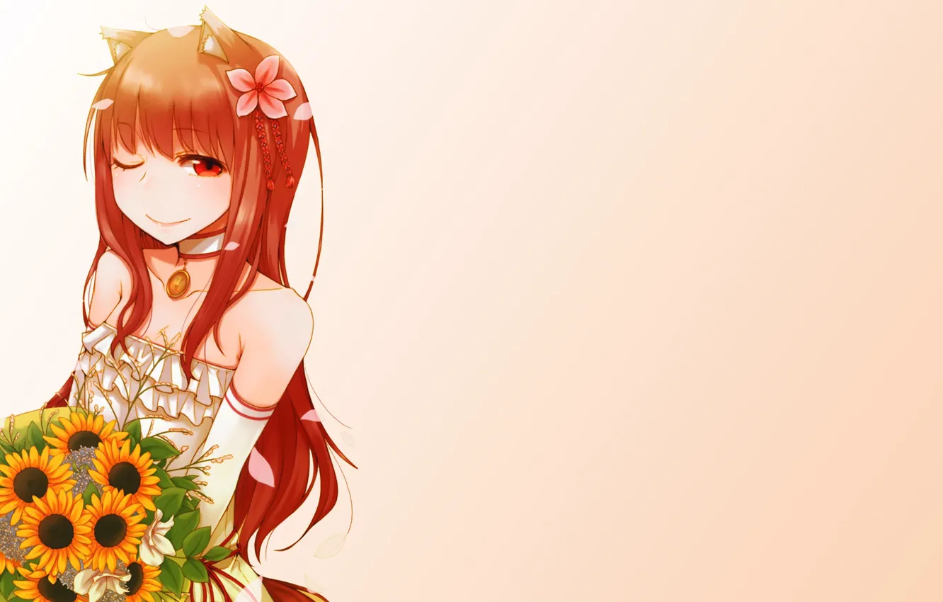 Photo wallpaper Holo, spice and wolf, Spice and wolf, On the desktop