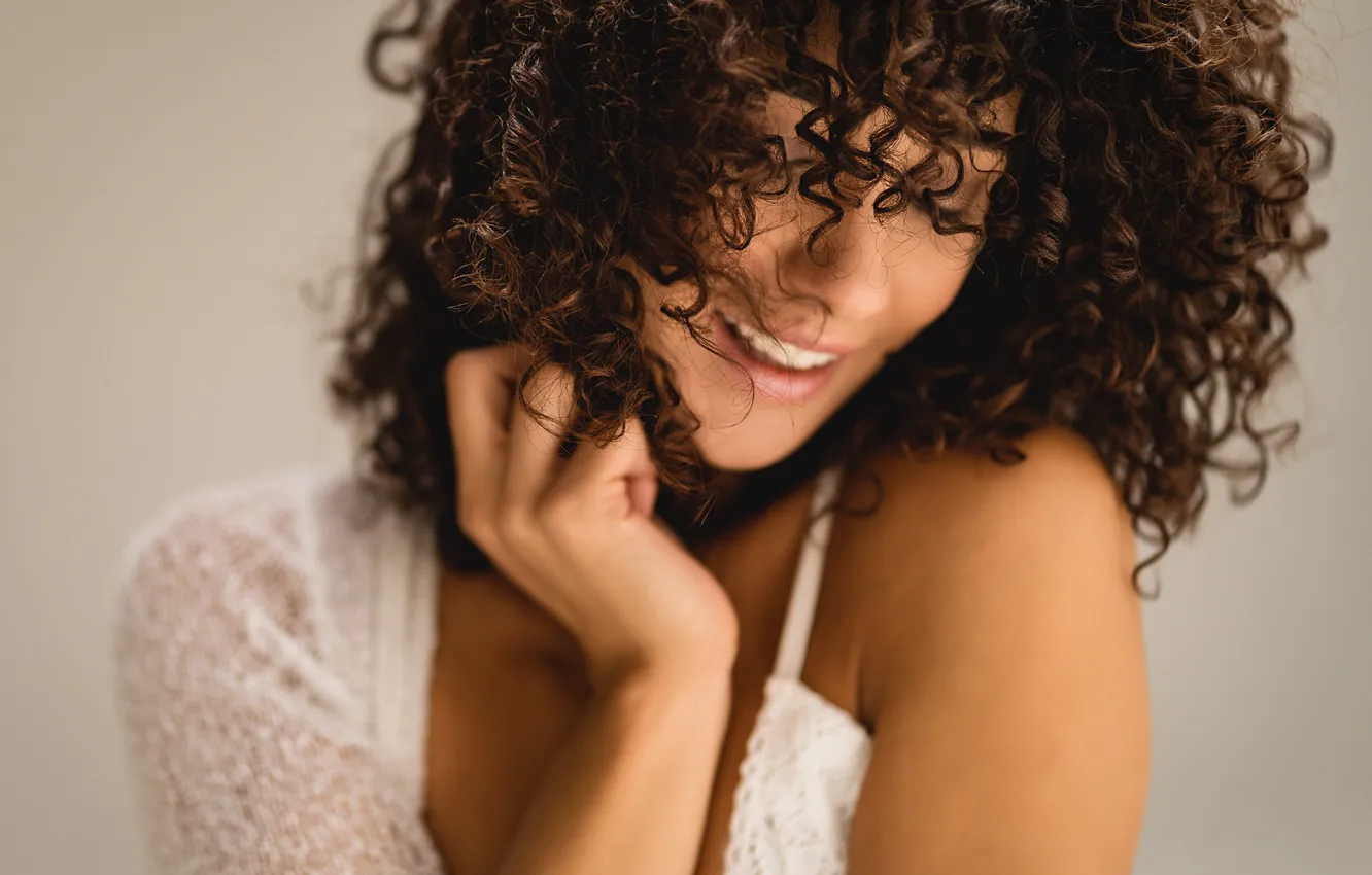 Photo wallpaper girl, eyes, smile, beautiful, model, beauty, lips, face