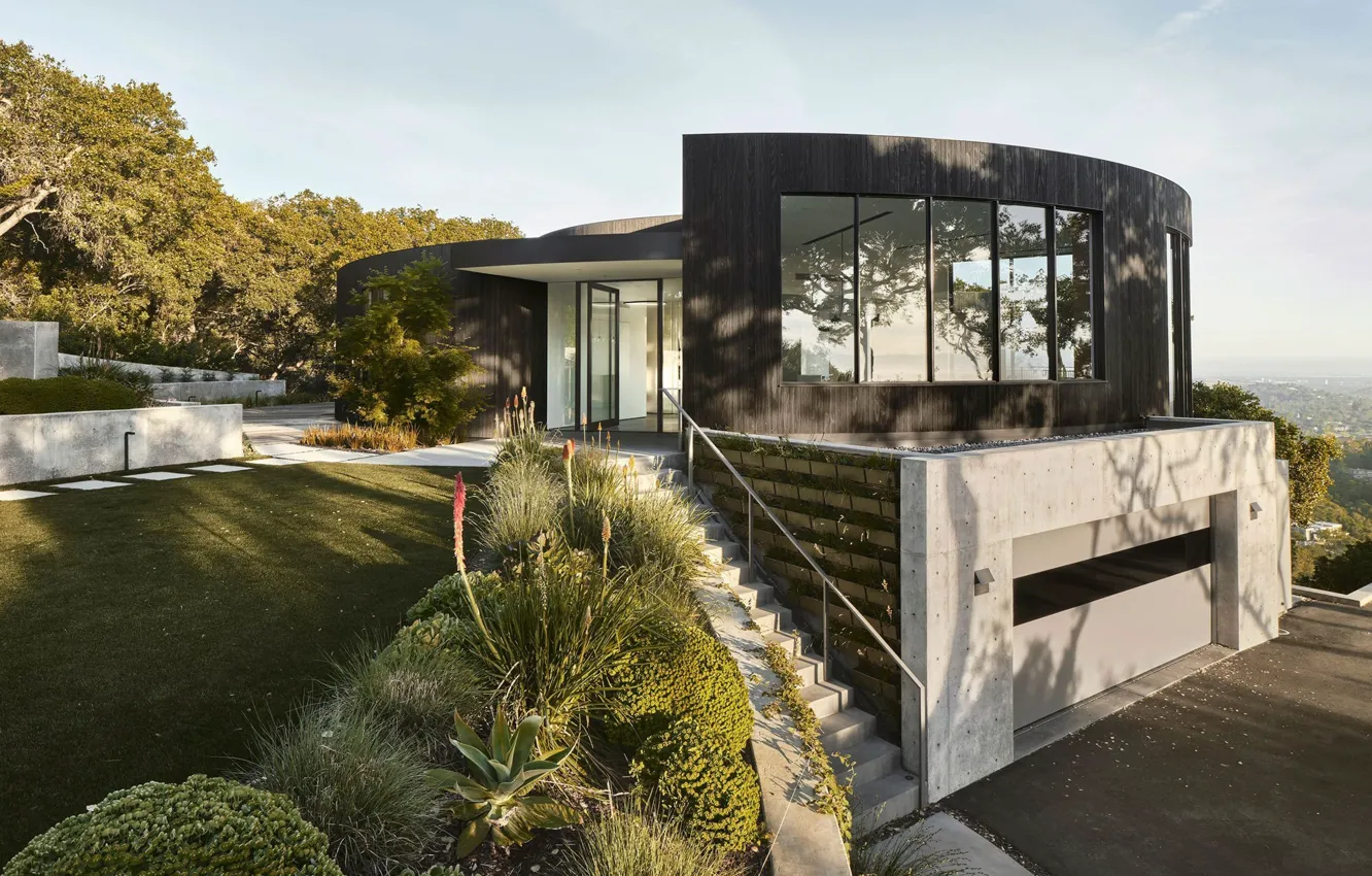 Photo wallpaper design, style, Villa, architecture, villa, reconstruction, by Feldman Architecture, Unique 1960s House in California