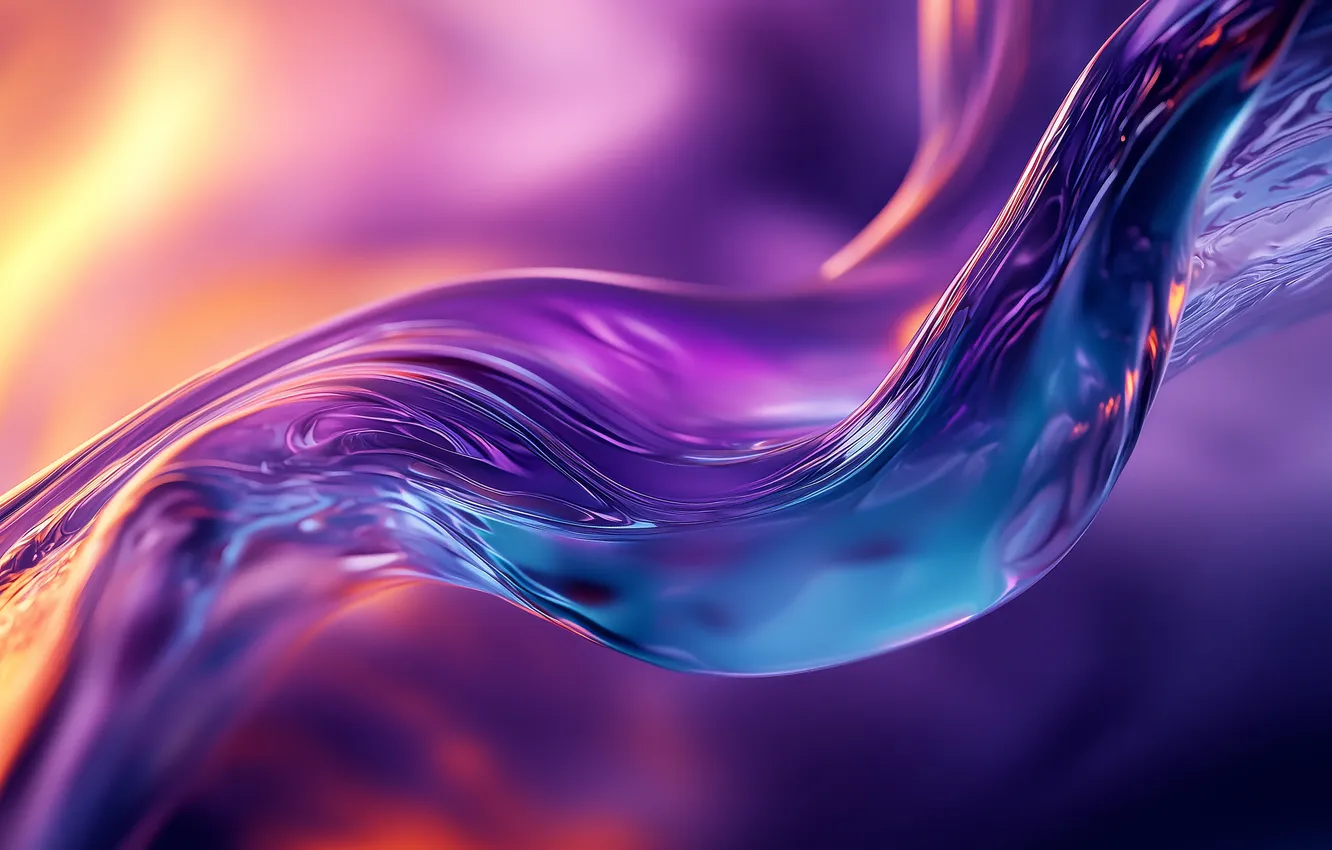 Photo wallpaper abstract, wallpaper, Neon, purple, colored, AI Art