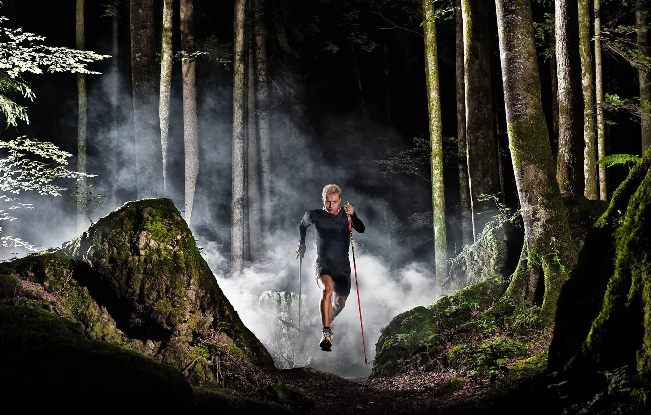 Photo wallpaper sport, running, male, training, photographer Ronny Kiaulehn