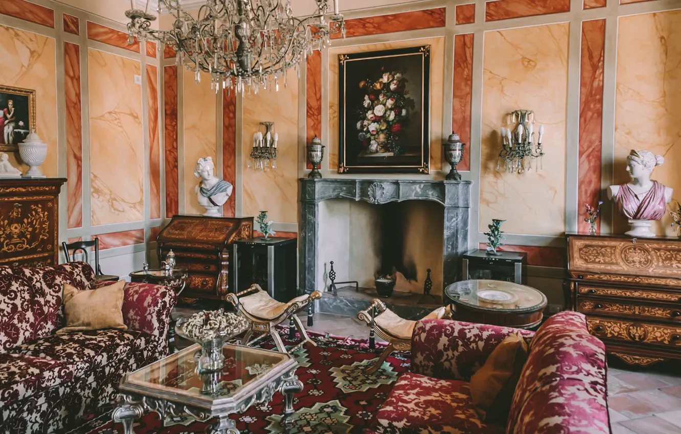 Photo wallpaper design, style, interior, picture, fireplace, living room, best italian interior design, by F+J Cipoletti