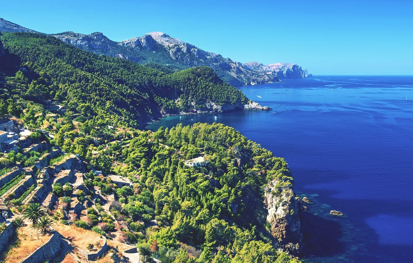 Photo wallpaper sea, coast, Spain, Mallorca