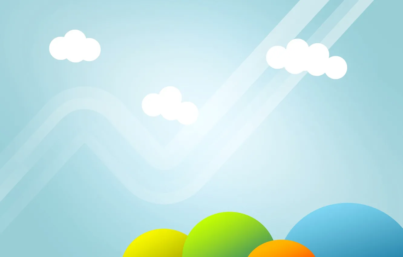 Photo wallpaper clouds, nature, paint, minimalism